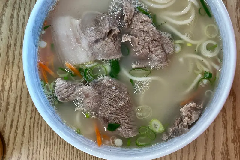 고기국수 근접샷