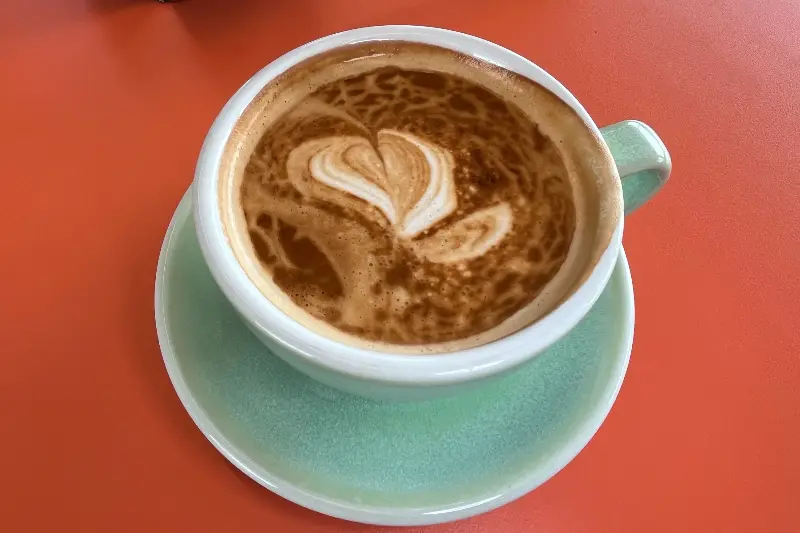 라떼 아트가 아름다운 커피