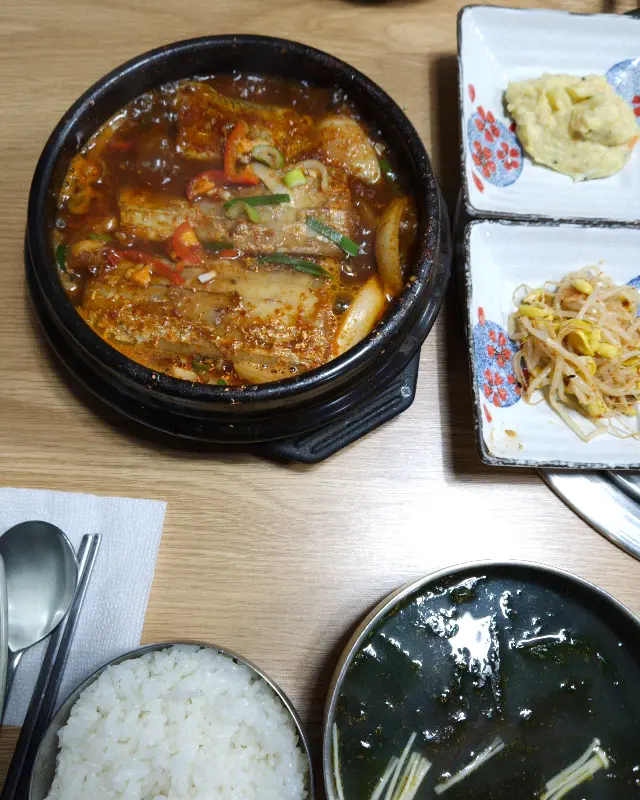 갈치조림과 미역국