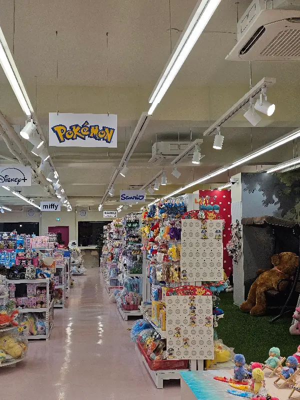 다양한 캐릭터 굿즈들이 진열된 매장 내부