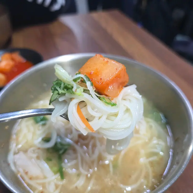 고기국수 면발