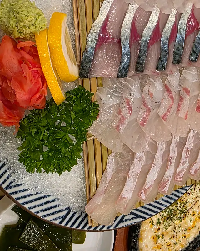 신선한 해산물 한 상