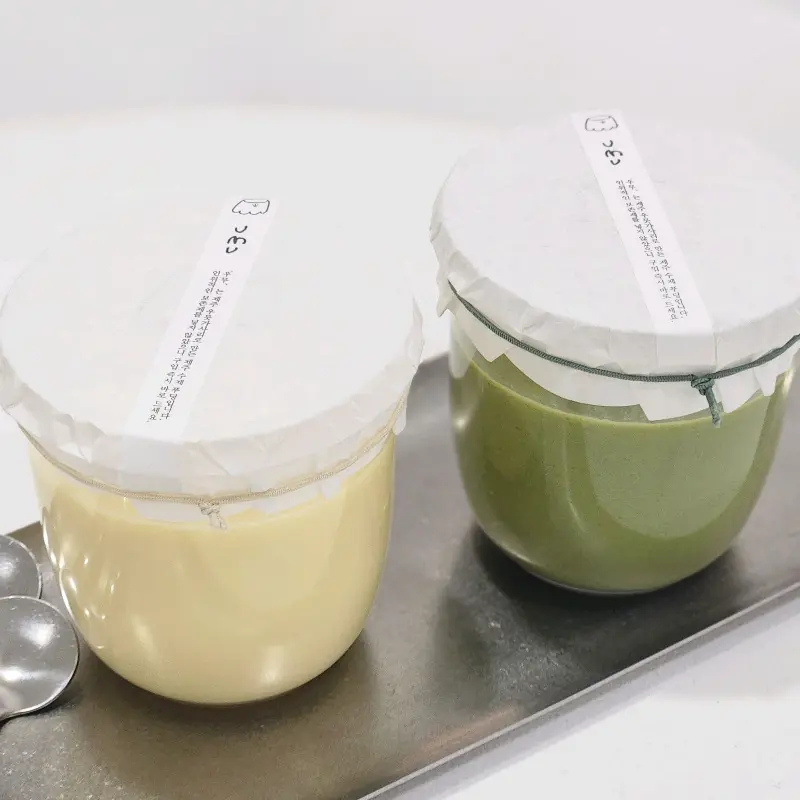 커스터드 푸딩과 말차 푸딩