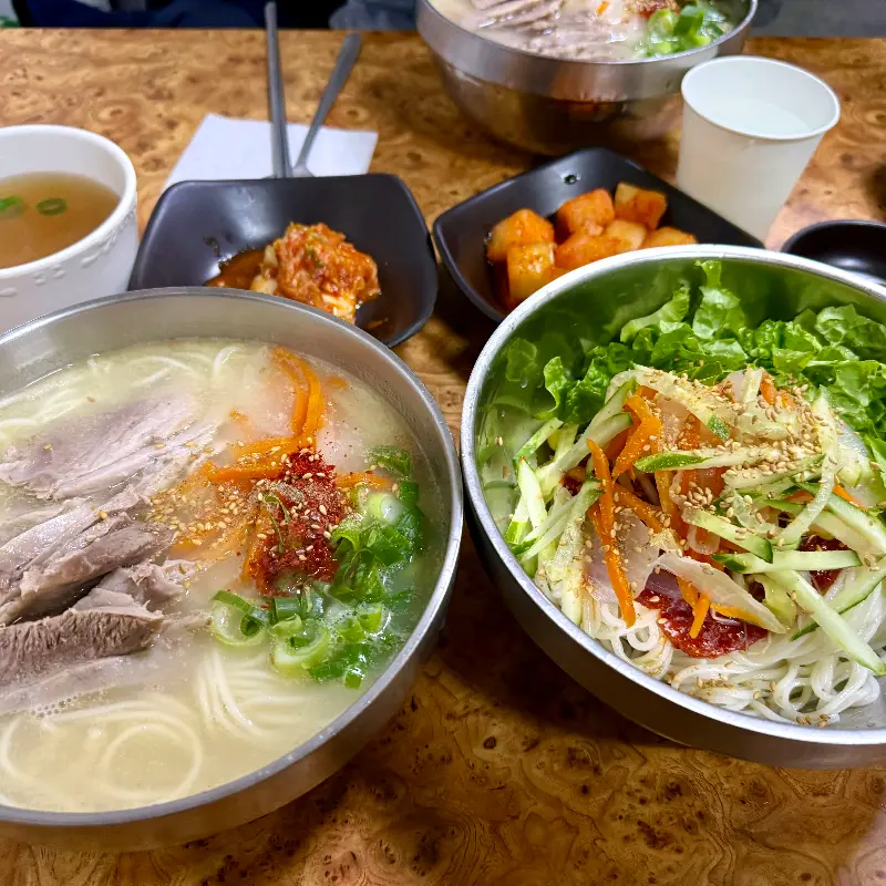 고기국수 근접샷