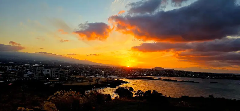 제주도의 아름다운 노을