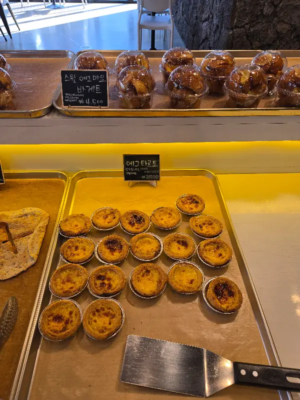 다양한 빵들이 진열된 모습