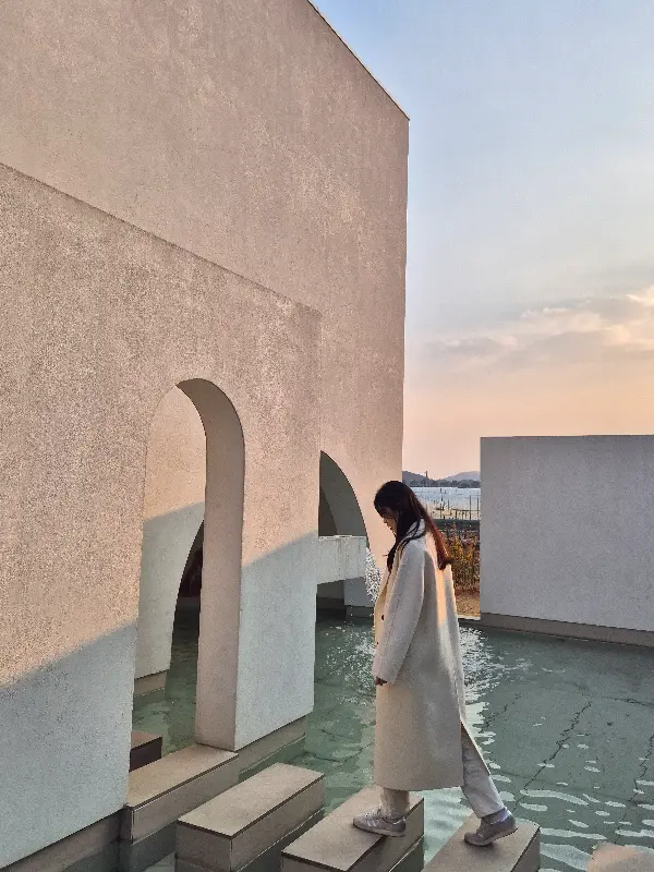 애월 해안도로의 아름다운 석양