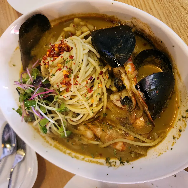 해산물이 듬뿍 들어간 보말 파스타