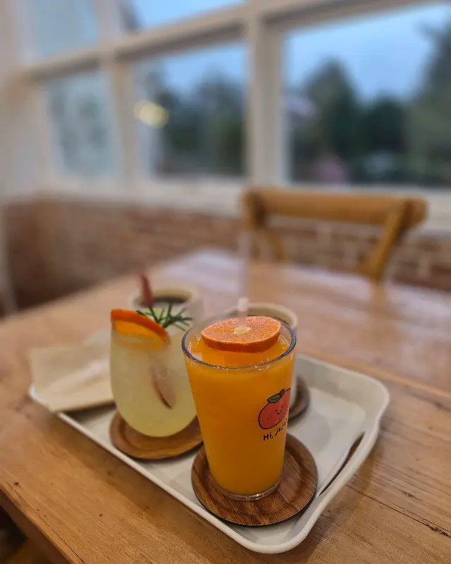 햇살을 머금은 청귤 주스의 아름다운 자태