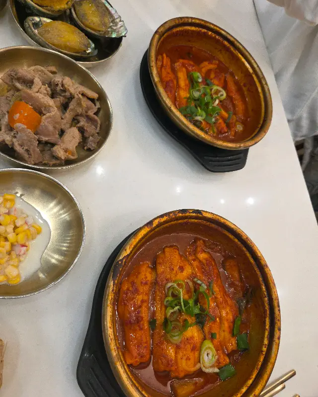 순살 갈치조림과 전복