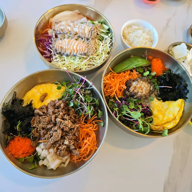 다양한 비빔밥 메뉴
