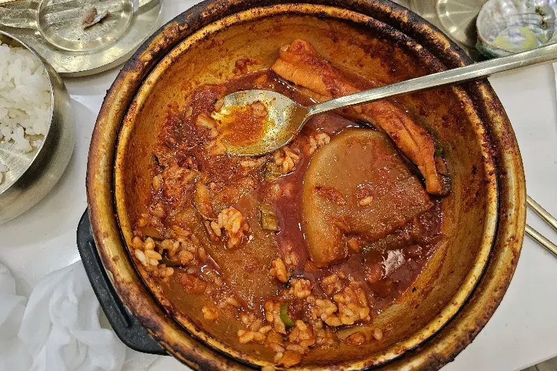 갈치조림의 마지막 한 입까지 완벽하게