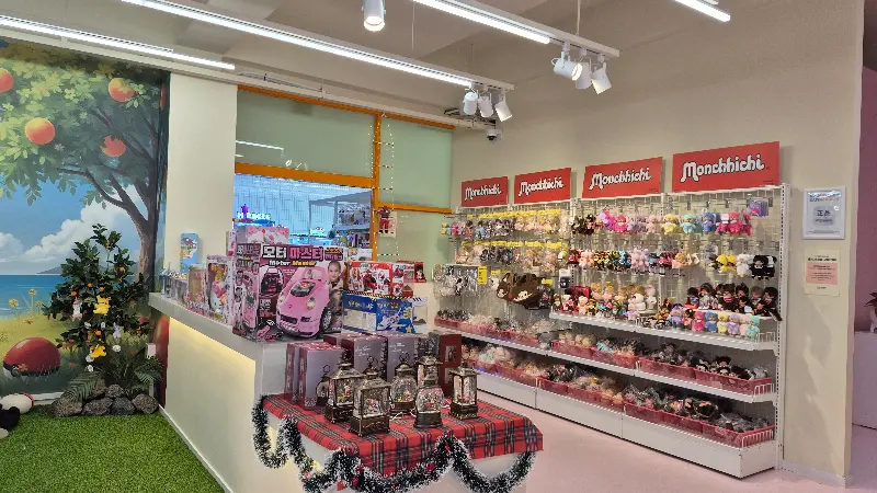 몬치치 인형이 가득한 공간