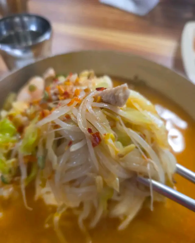 아서원 짬뽕 면발