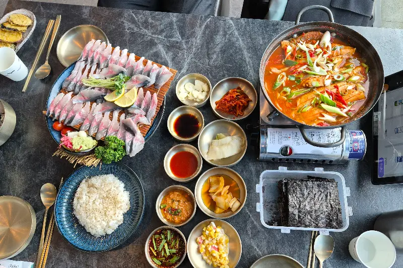 싱싱한 해산물 한 상