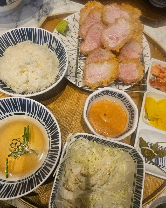 히레카츠 정식 클로즈업