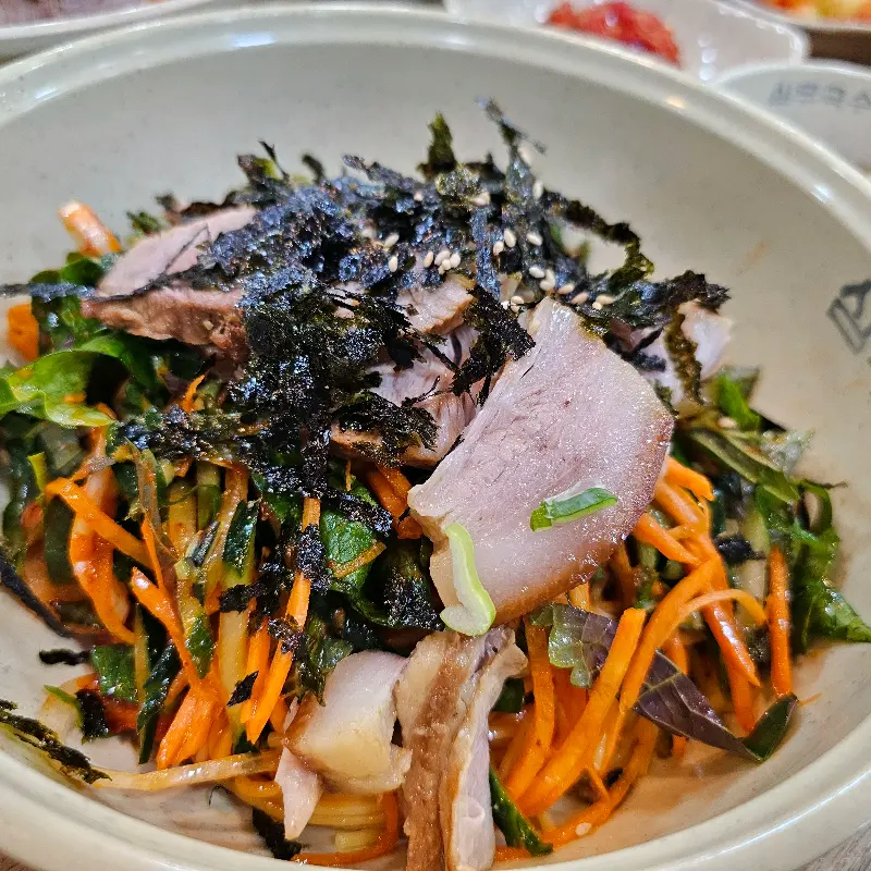 비빔국수 클로즈업