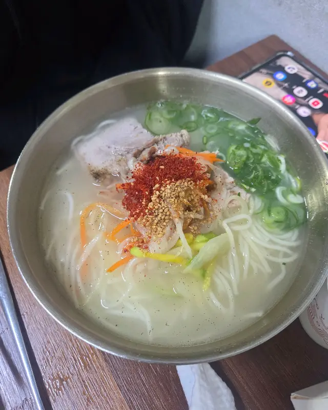 고기국수 클로즈업