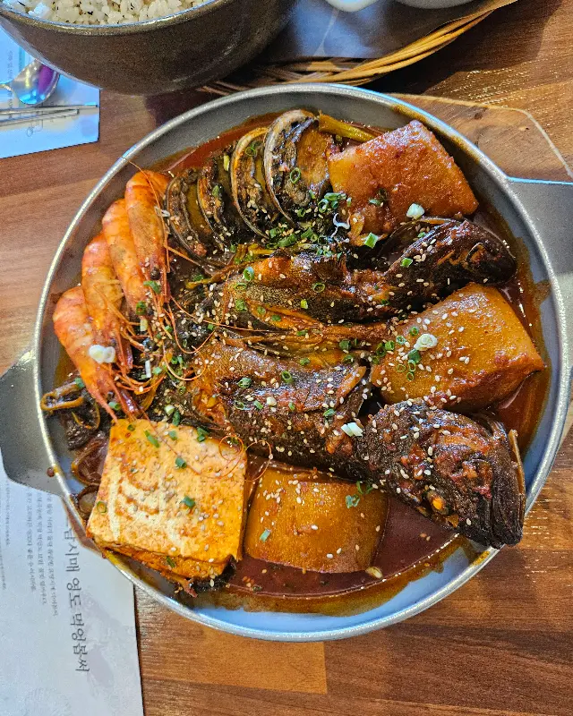 우럭조림 항공샷