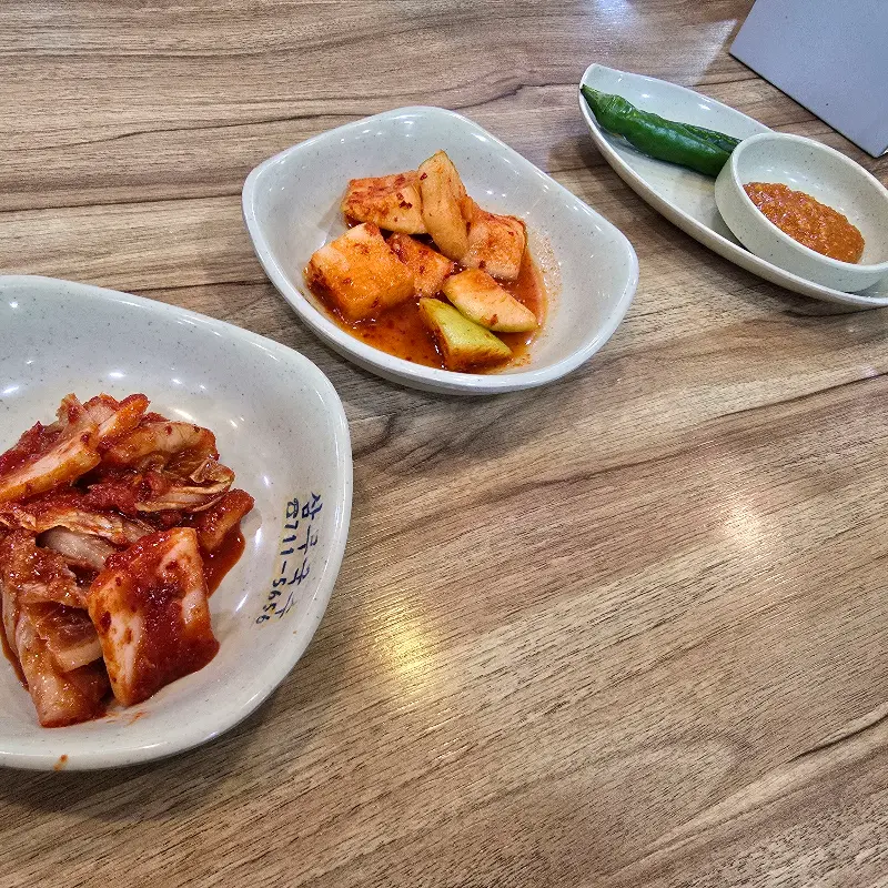 밑반찬 클로즈업