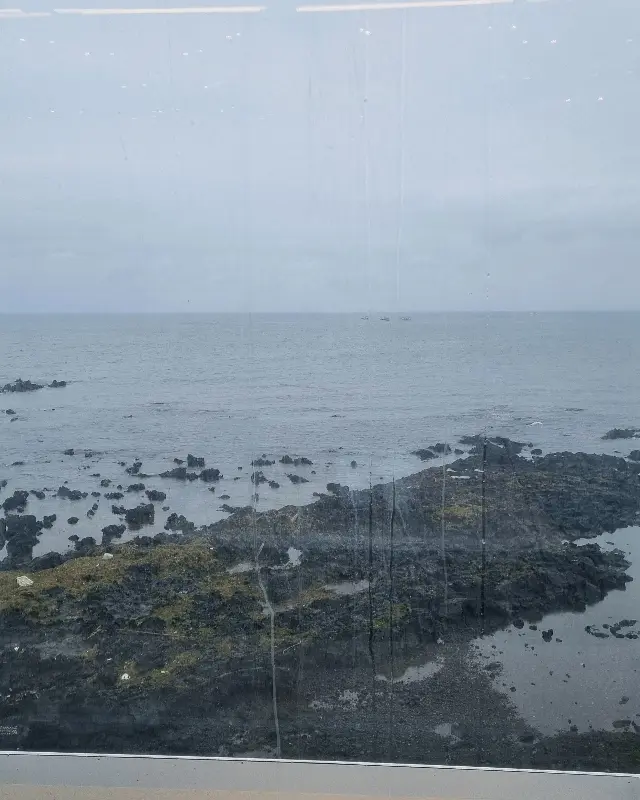 창밖으로 보이는 제주 바다