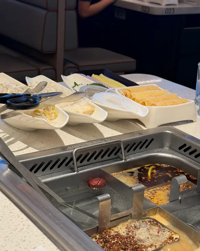 다양한 훠궈 재료들