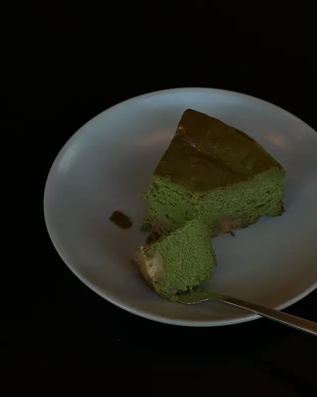 말차 치즈 케이크