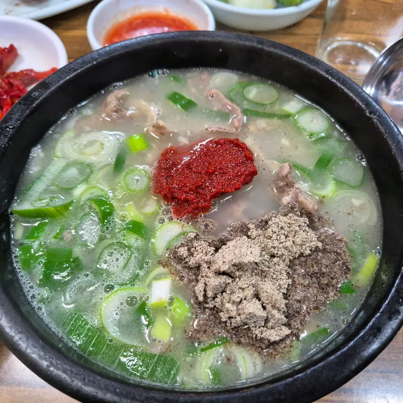 다진 양념과 들깨가루