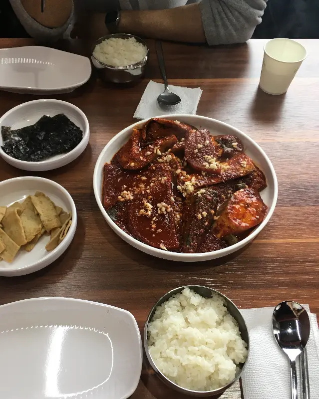 온정조림 메뉴판