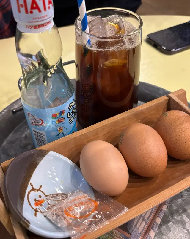 계란과 음료
