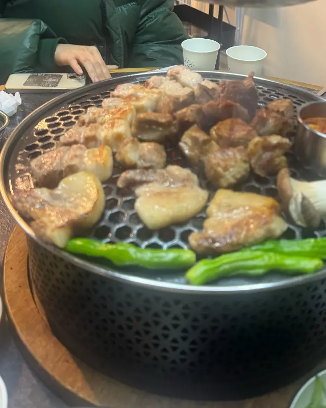 흑돼지 모듬 구이 한 상 차림