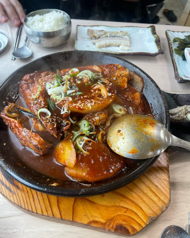 갈치조림과 밥