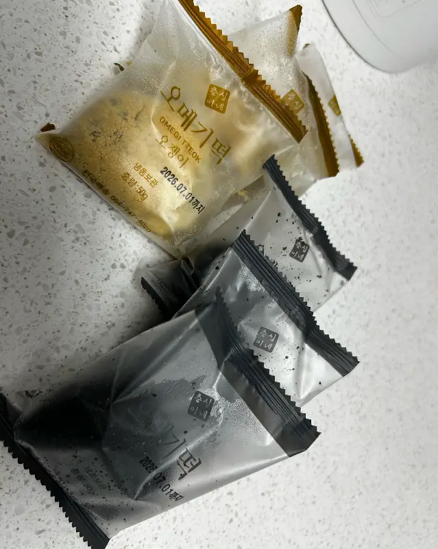 개별 포장된 오메기떡