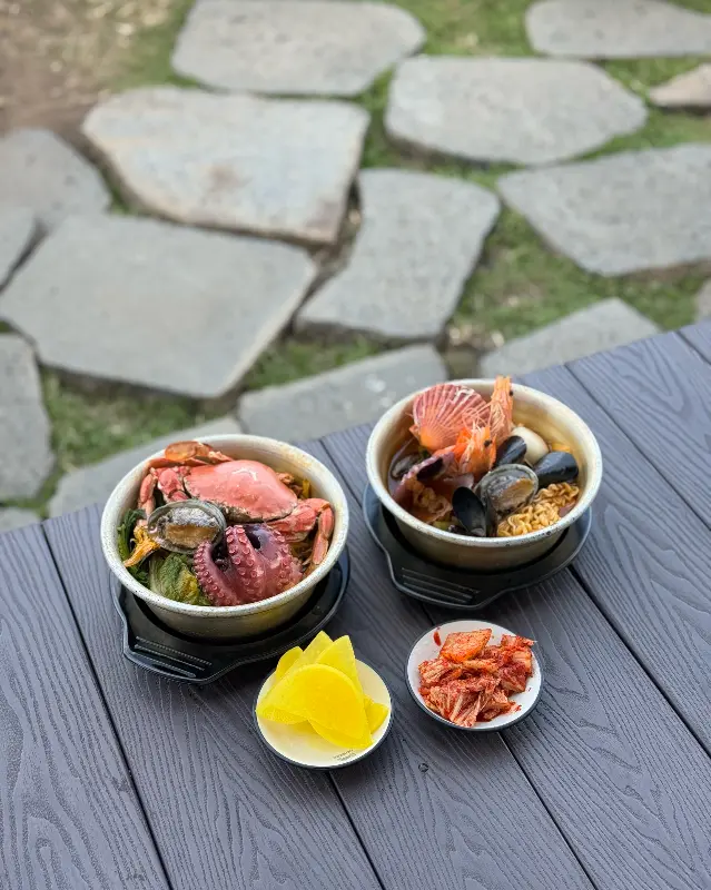 해물라면과 도시락