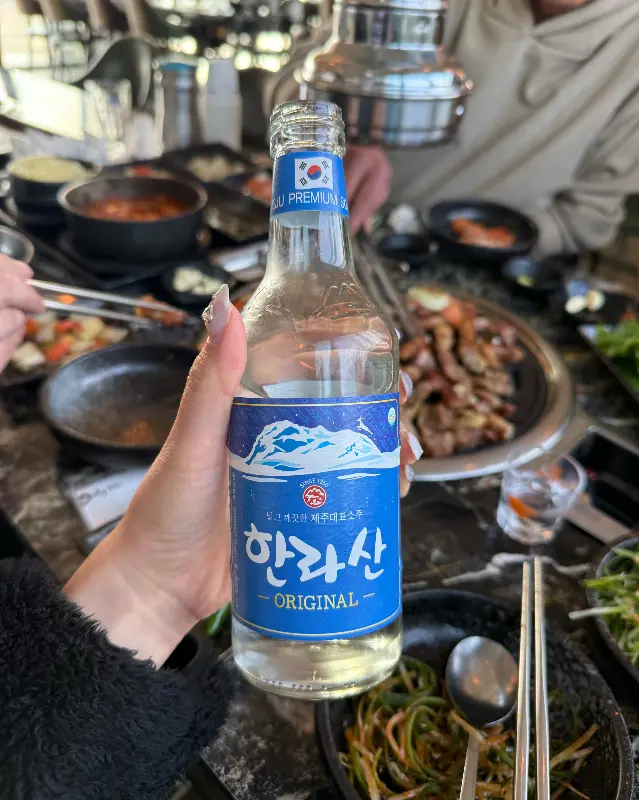 한라산 소주병