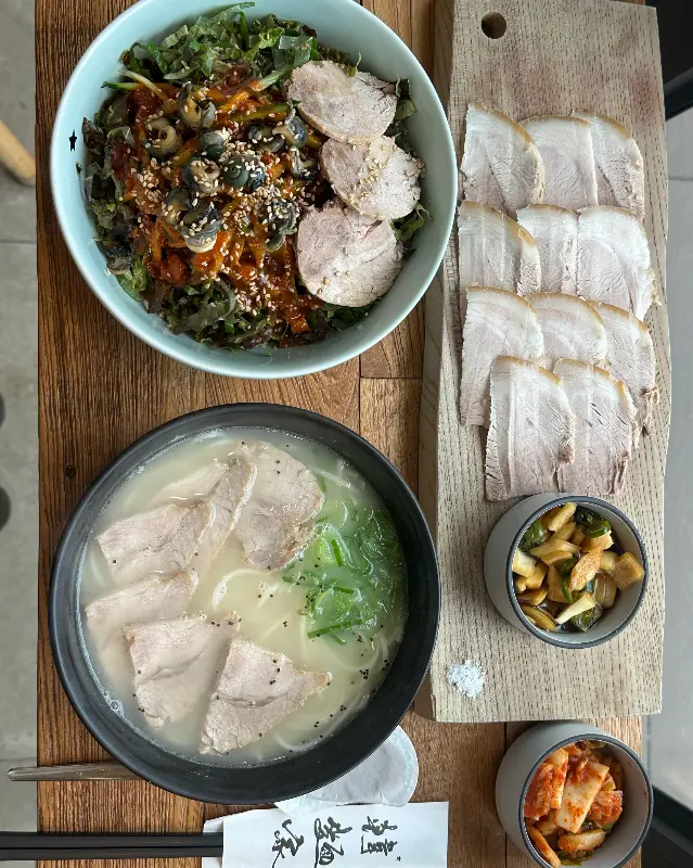 흑돼지 고기국수, 돔베고기, 얼큰 접짝뼈국 한상차림