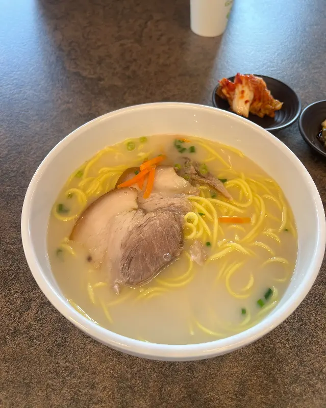 고기국수와 김치