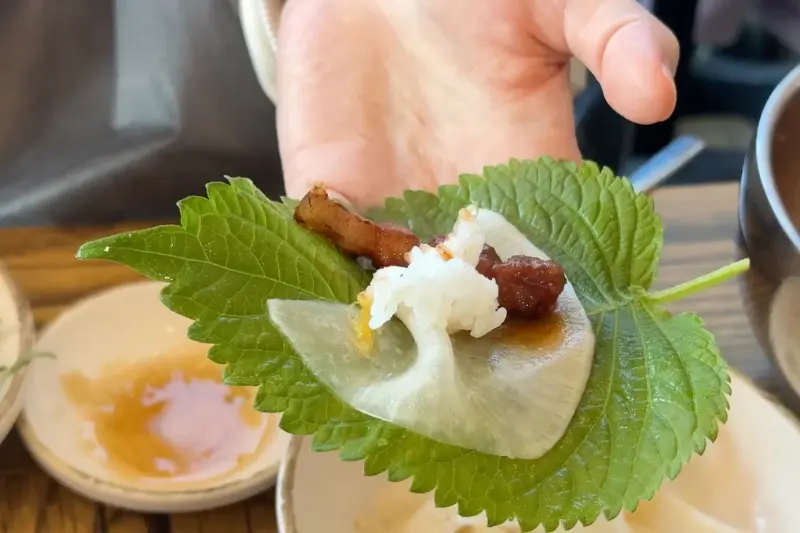 향긋한 깻잎 쌈