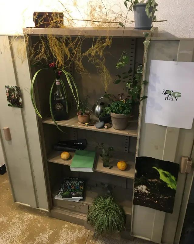 카페 내부 장식장