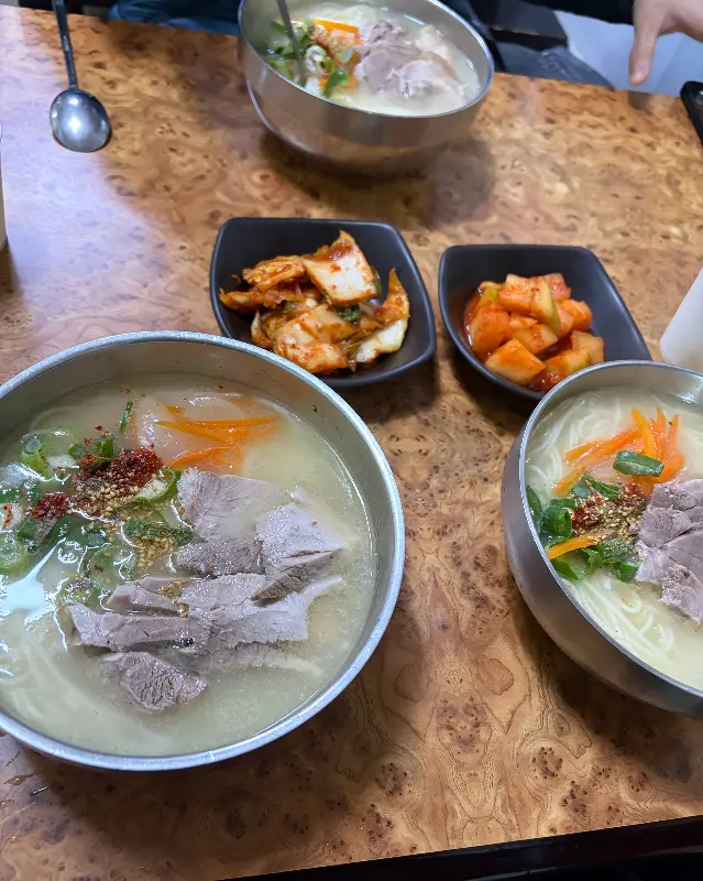 고기국수와 반찬