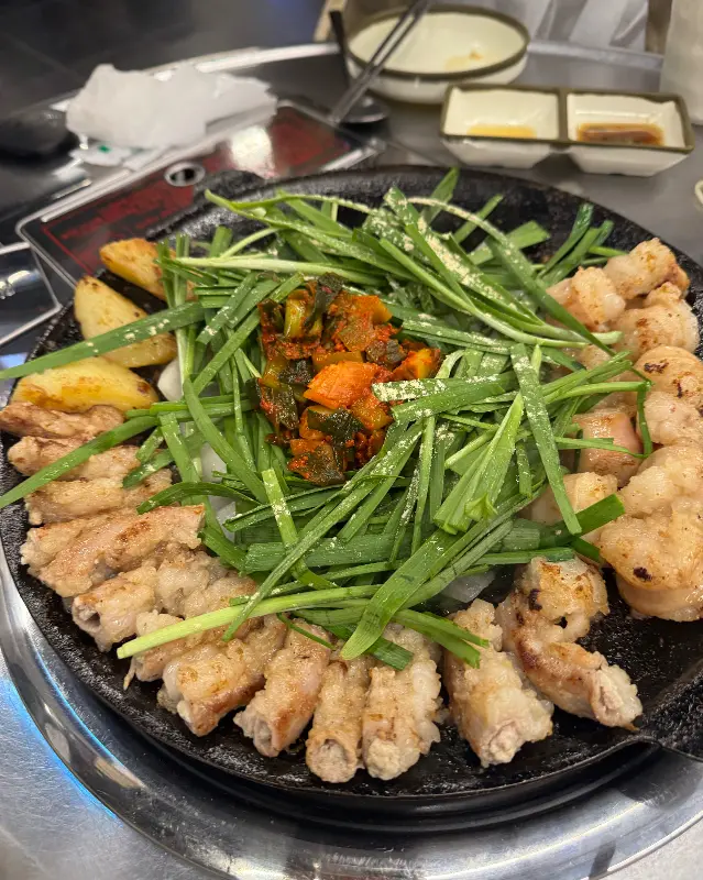 곱창과 부추의 조화