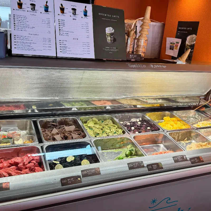다채로운 젤라또 메뉴