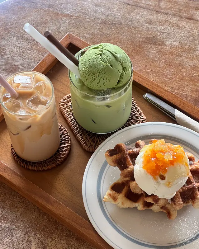 브라운 치즈 크로플