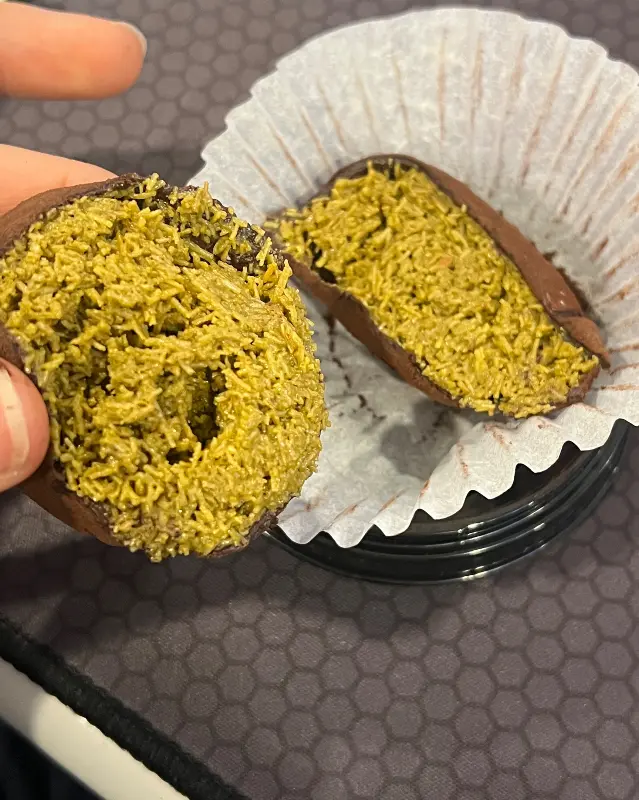 두바이 쫀득 쿠키 단면