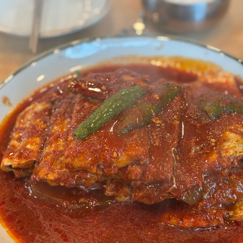 갈치조림 근접샷