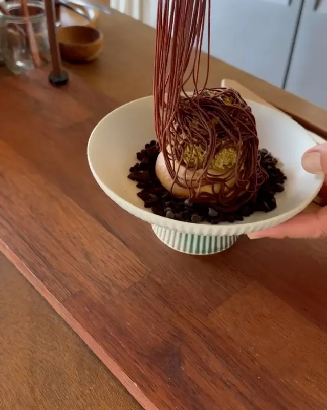 초코 몽블랑 제조 과정