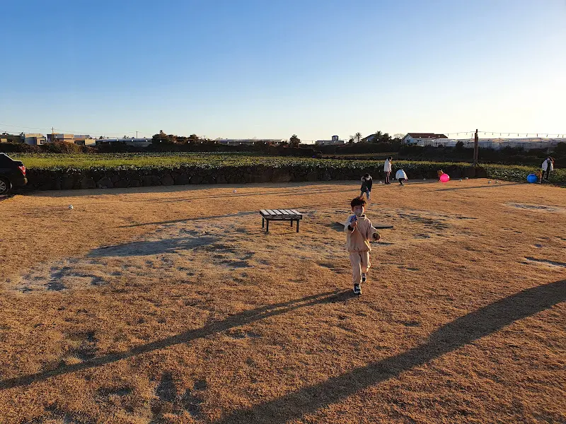 넓은 마당에서 뛰어노는 아이들
