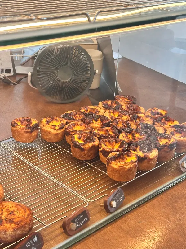 갓 구워져 나온 에그타르트