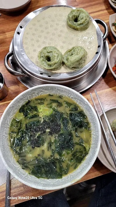 보말칼국수와 만두