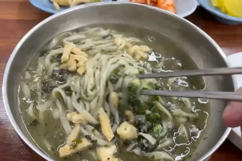 보말칼국수의 면발
